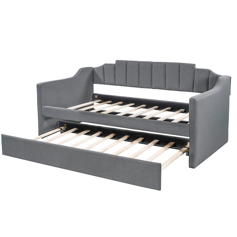 Nestfair Upholstered Twin Daybed with Trundle