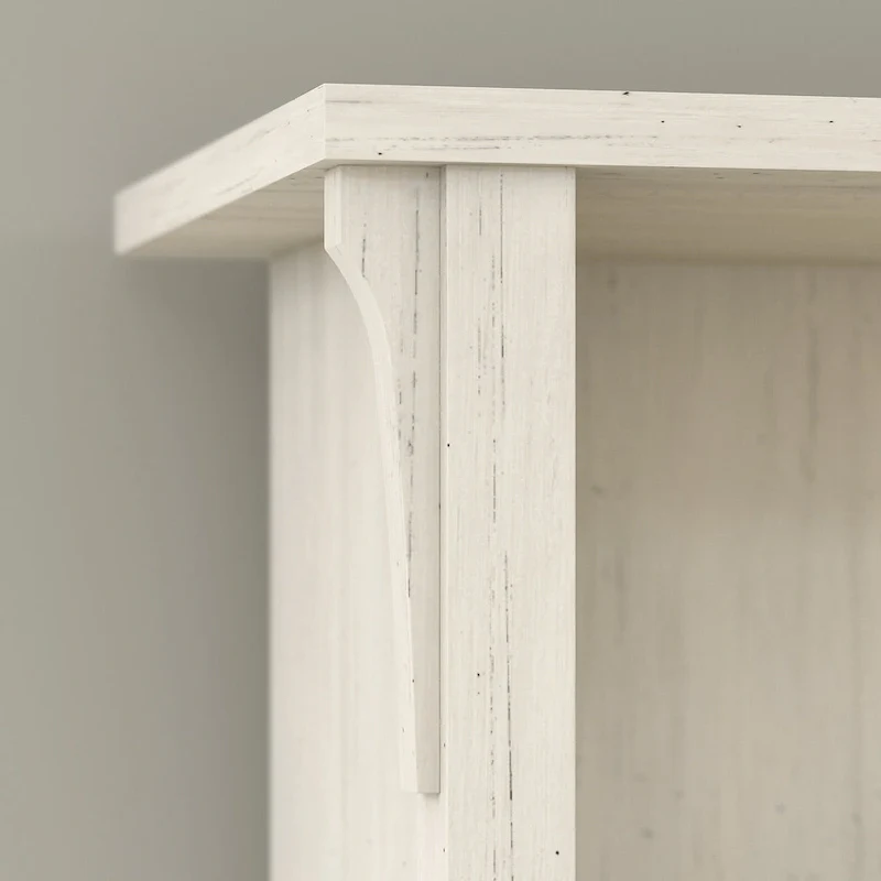 60W L-Shaped Desk with Hutch and Lateral File Cabinet - White