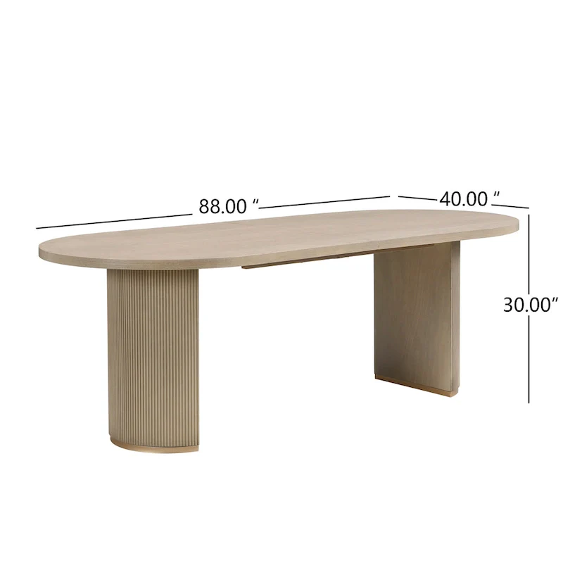Modern Style Oval Wood Dining Table