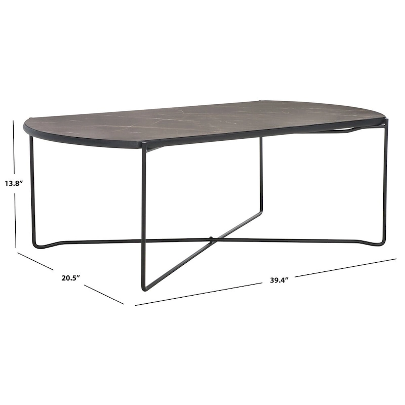 SAFAVIEH Leva Coffee Table - 39.4 In. W x 20.5 In. D x 13.8 In. H - 39Wx21Dx14H