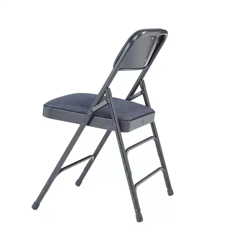 Set of 4 Deluxe Fabric Padded Triple Brace Folding Chairs - Hampden Furnishings