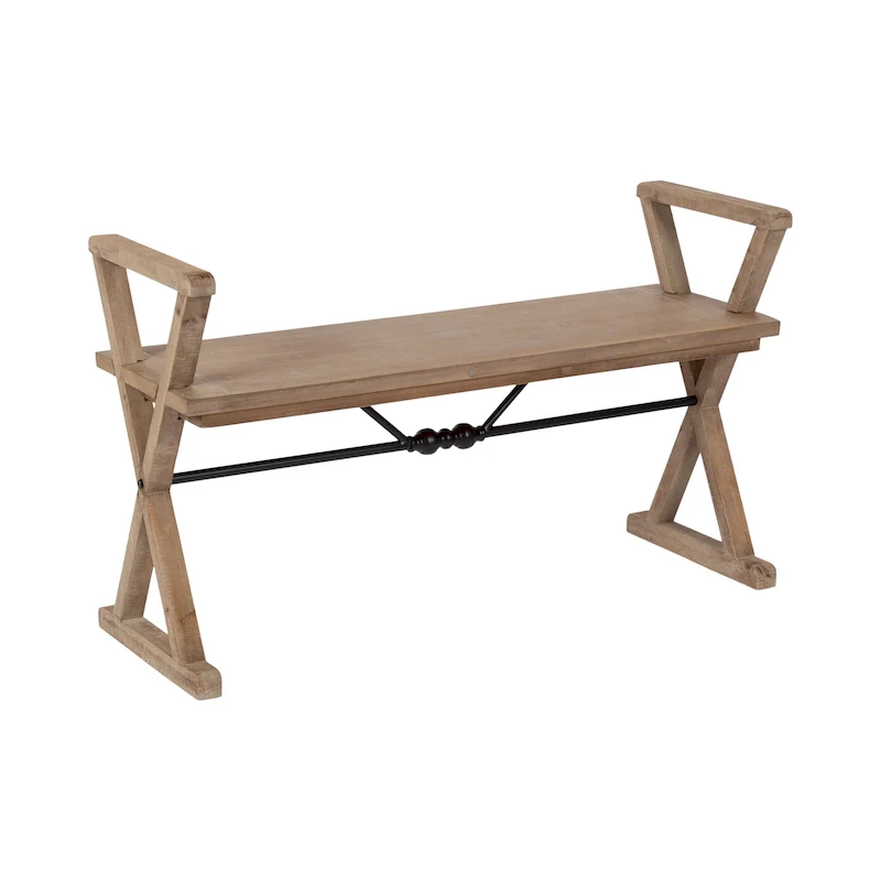 Kate and Laurel Travere Wood Bench
