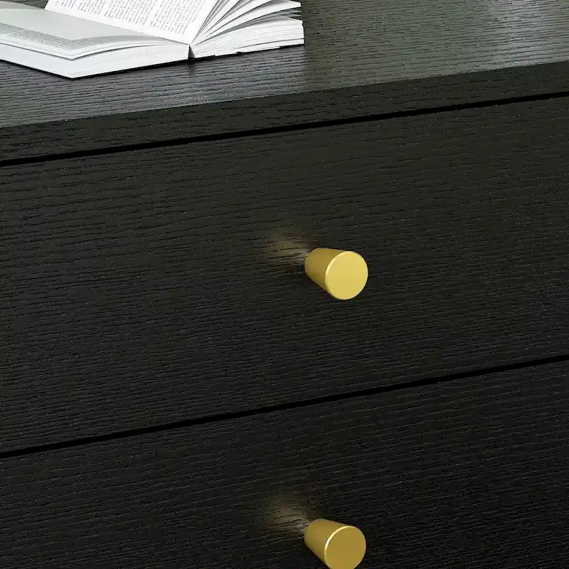 21.6 Tall 3 - Drawer Nightstand White/Grey/Black(1 Piece)