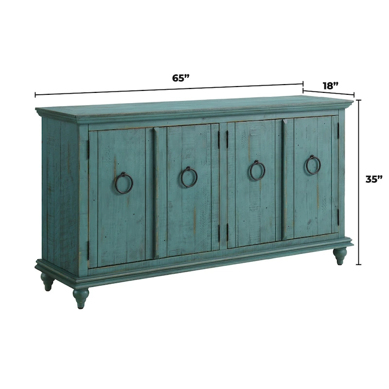 Garden District Solid Wood 65 TV Stand Console