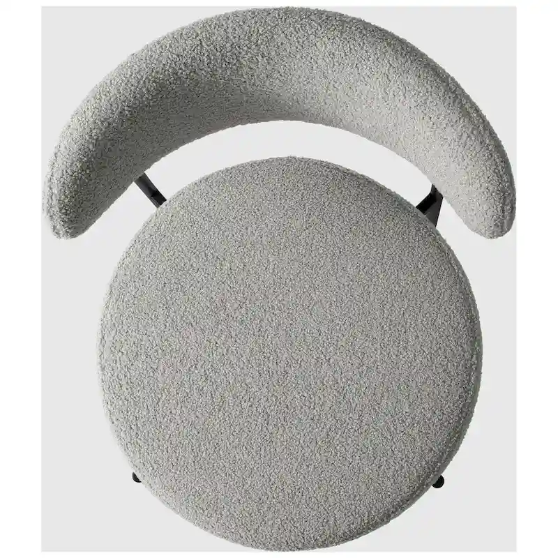 Bayville Mid-Century Curved Back Fabric Upholstered Metal Dining Chair (Set of 4)