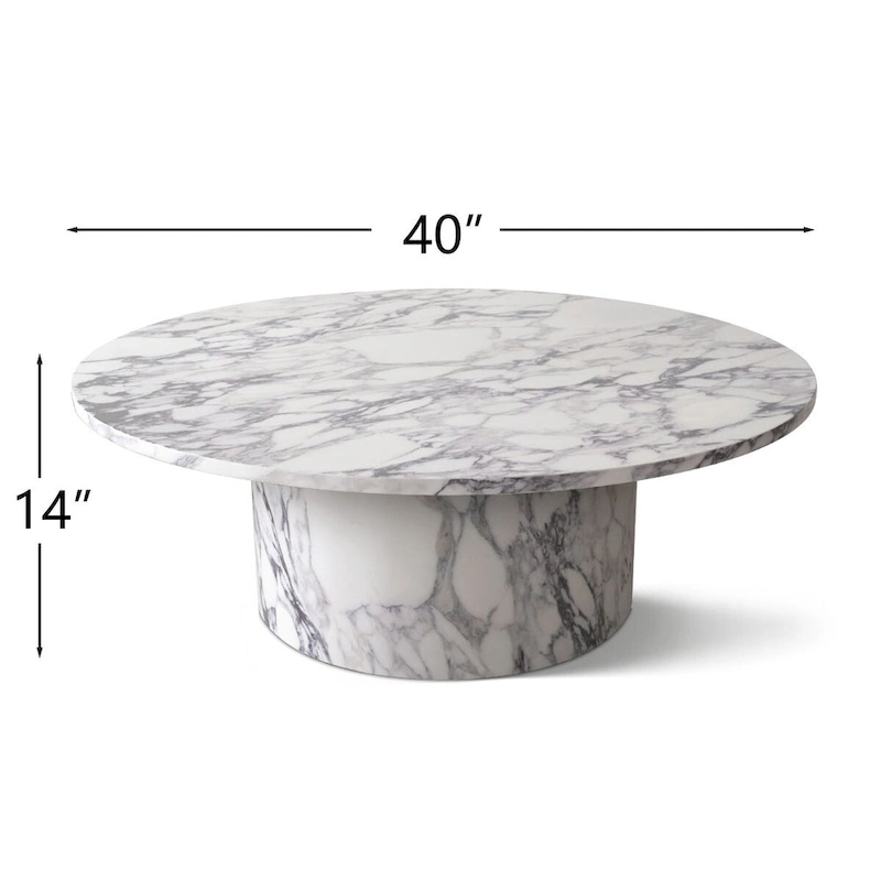 Pedestal 40  Coffee Table
