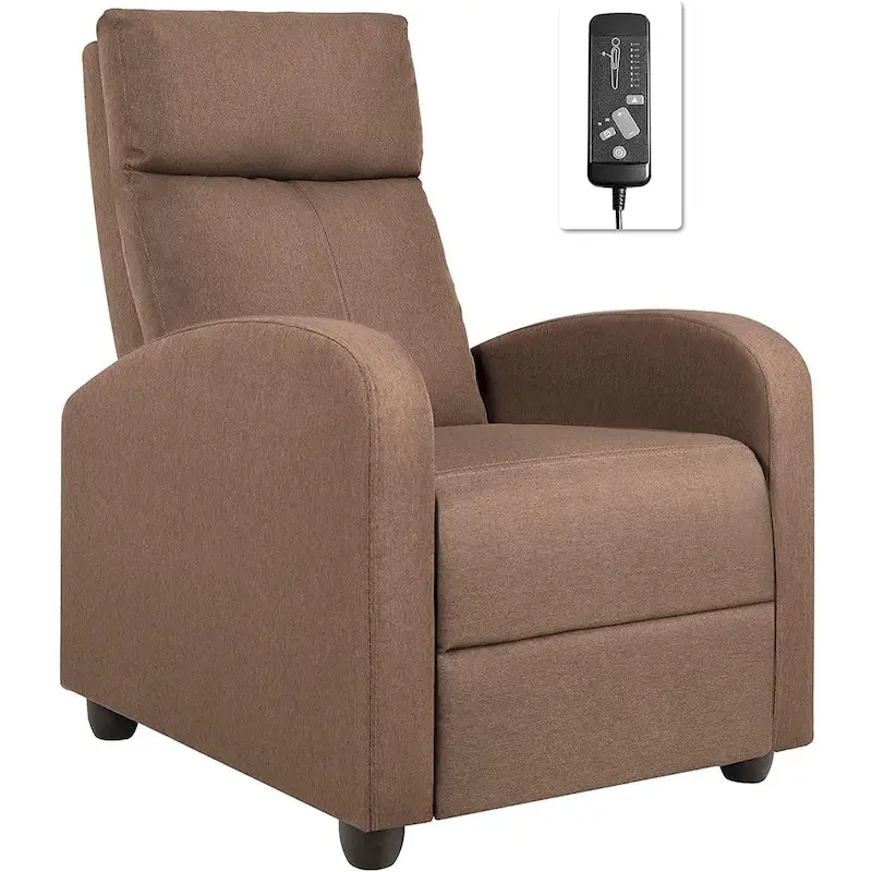 Fabric Recliner Chair Massage Recliner Sofa Chair Adjustable Reclining Chairs Home Theater Single Modern