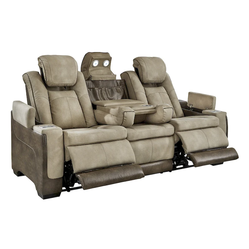 Next-Gen DuraPella Power Recliner Sofa with Adjustable Headrest