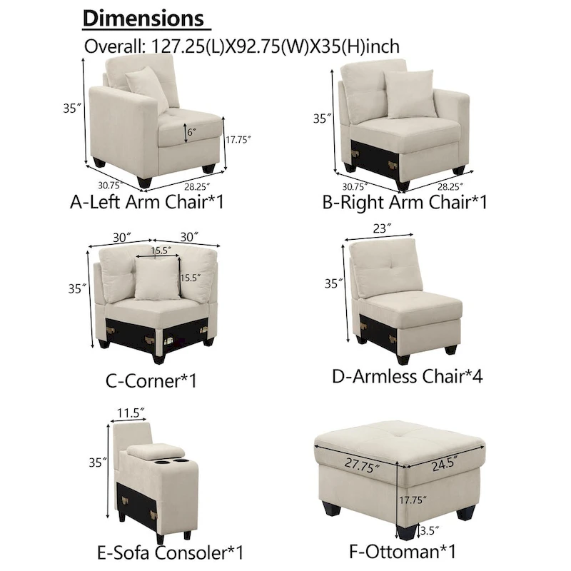Velvet Modular Sectional Sofa