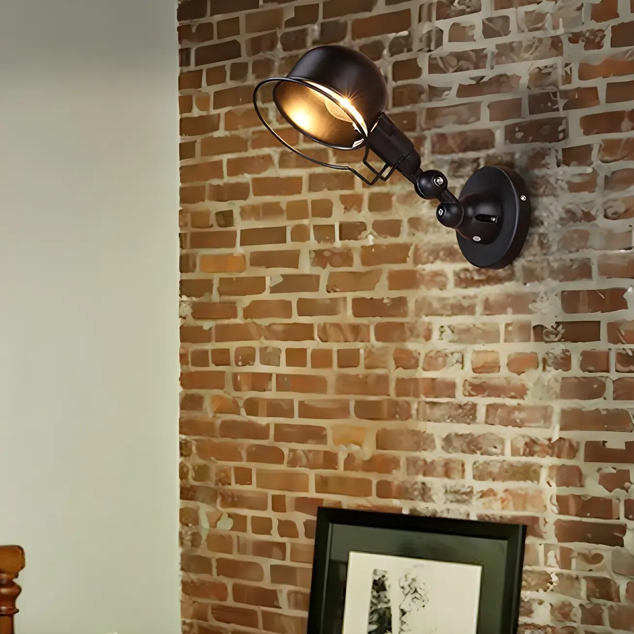 Industrial Black Dome 12“ Adjustable Arm Wall Sconce