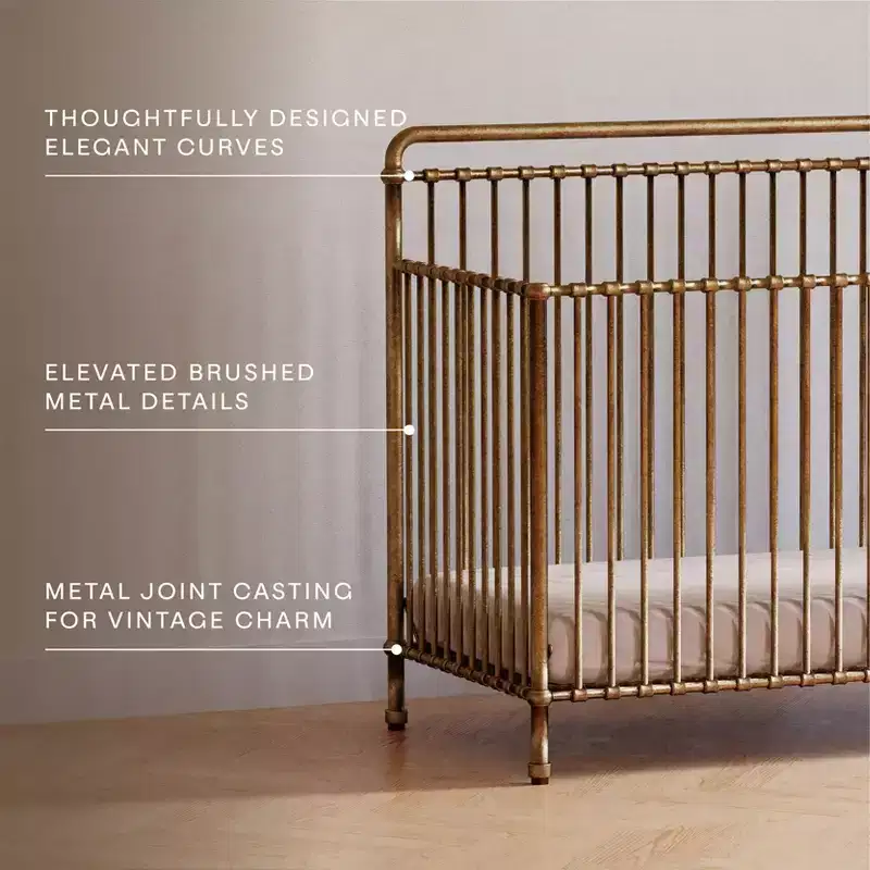 4-in-1 Convertible Metal Crib