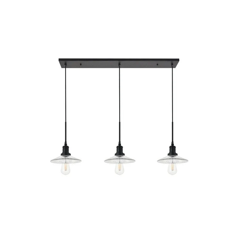 Waltz 3 light black Pendant