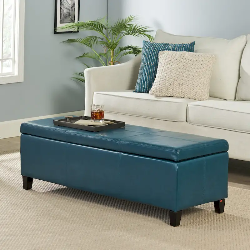 Lucinda Faux Leather Storage Bench by Christopher Knight Home - 51.25 L x 17.50 W x 16.25 H