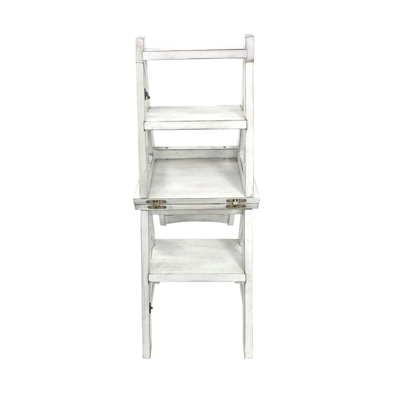 Living Folding Library Chair - Antique White