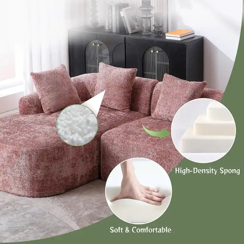 L-Shaped Sectional Sofa (3-Seater)
