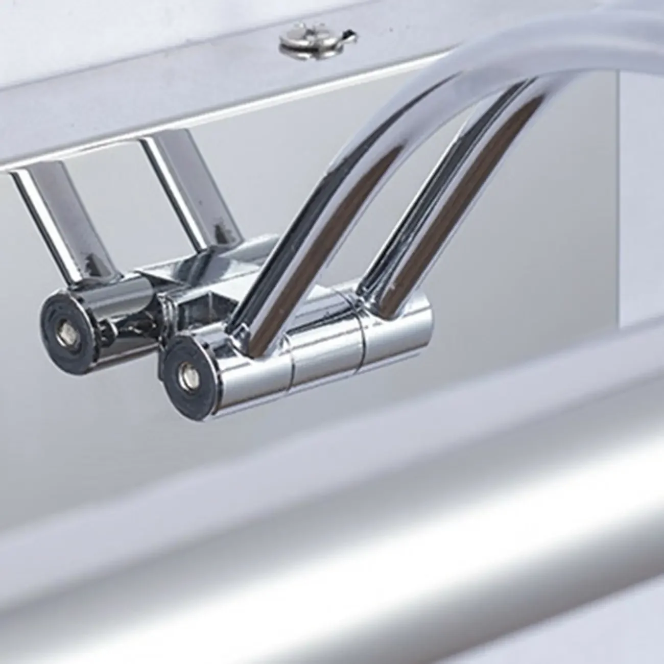 Modern Silver Dimmable LED Vanity Light with Adjustable Arm