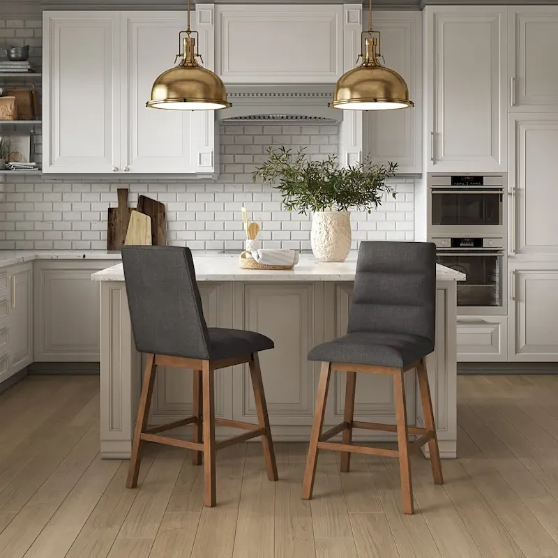 Lilibet Upholstered Counter Height Bar Stools, Set of 2