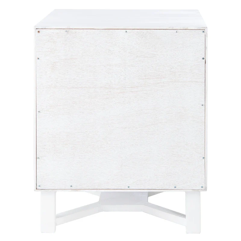SAFAVIEH Dayana 2-Drawer Rattan Accent Table Nightstand