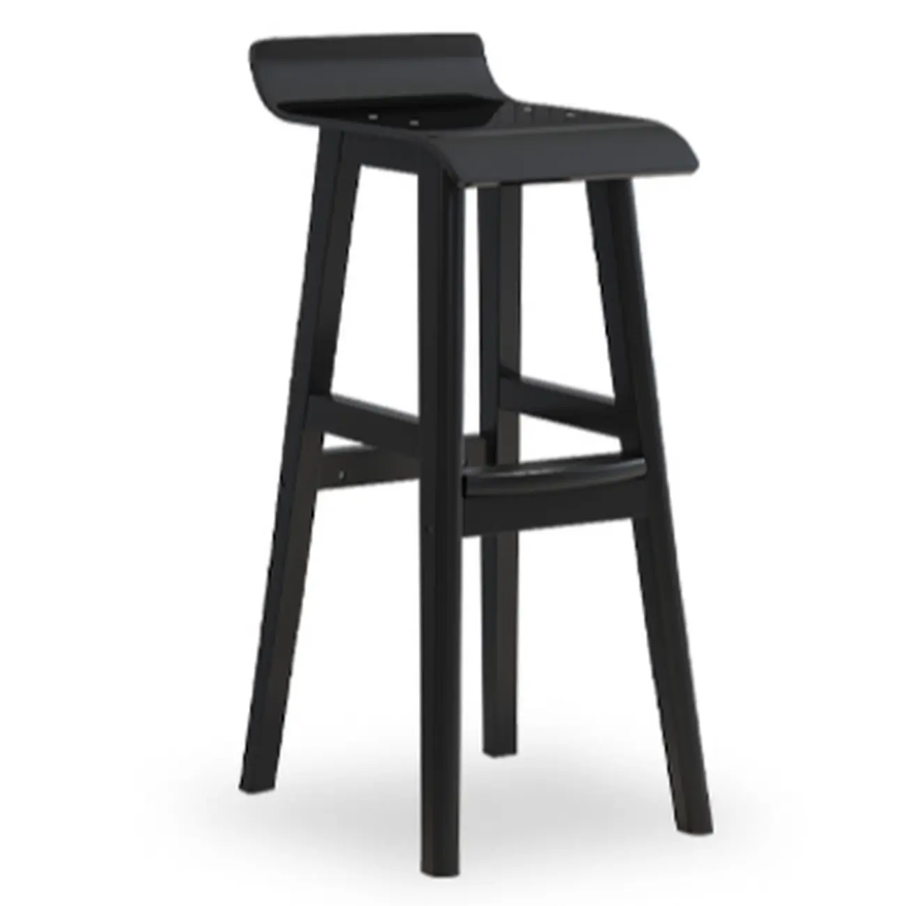 Acrylic Saddle Counter Height Wooden Bar Stools