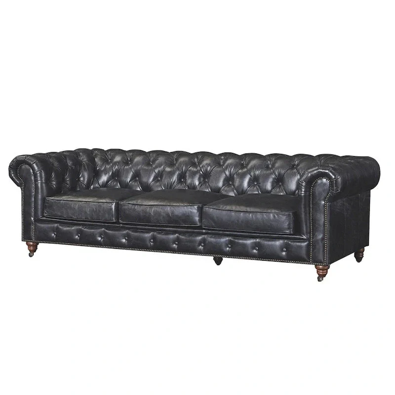 Century Chesterfield Sofa - Light Chestnut Leather