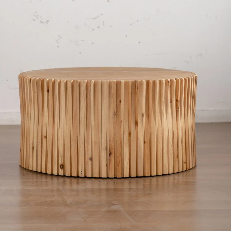Retro Fashion Style Cylindrical Coffee Table