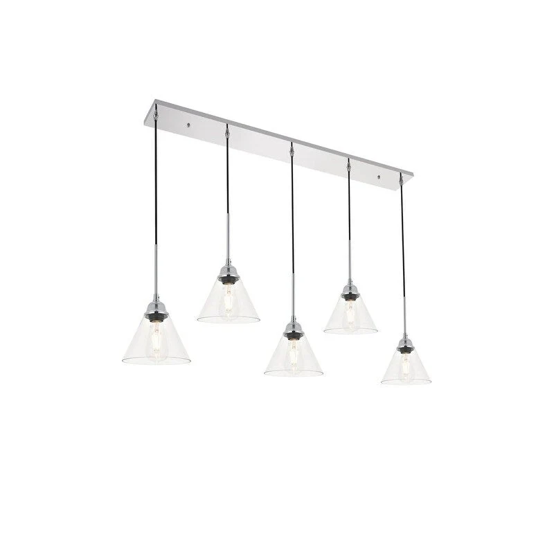 Histoire 5 light chrome Pendant