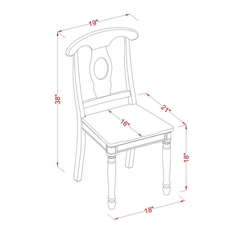 East West Furniture Dining Set- a Dining Room Table and Wood Seat Chairs, Buttermilk & Cherry (Pieces Option)