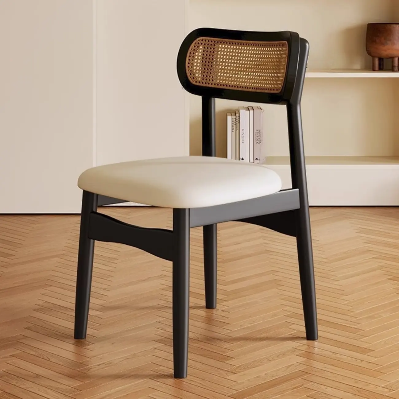 Soft Retro Upholstered Faux Leather Dining Chair