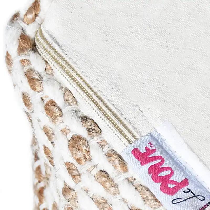 Caiman Handcrafted Boho Fabric Pouf by