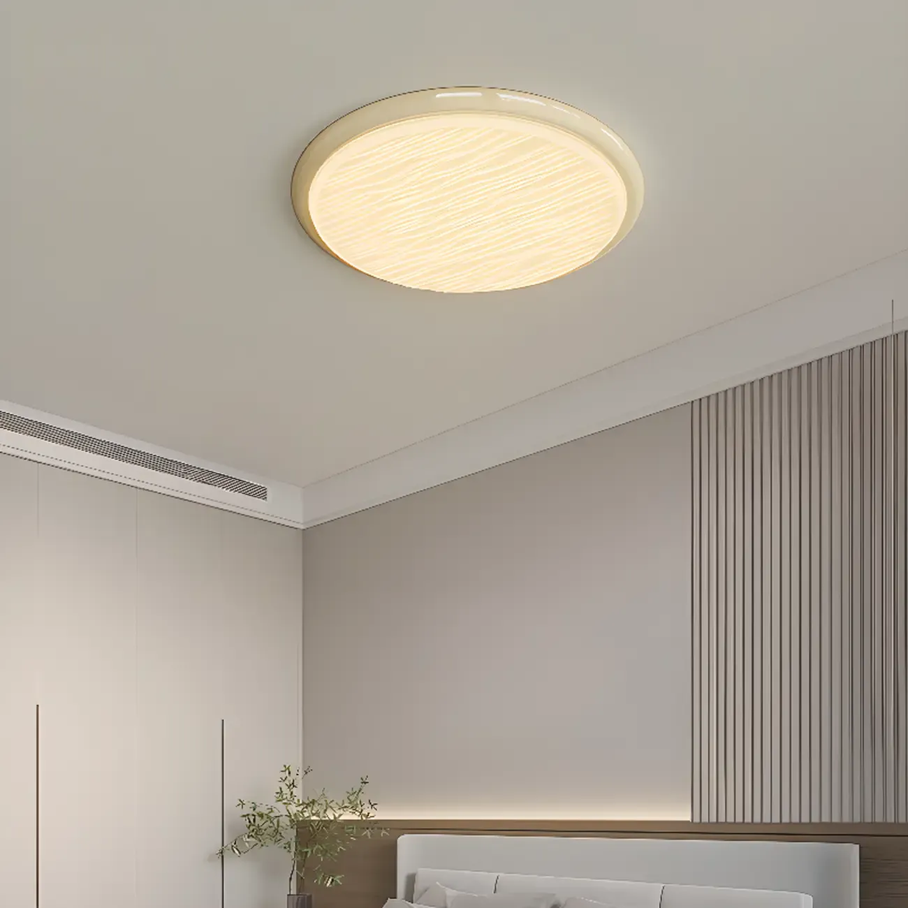 Modern Dimmable Circular Flush Ceiling Light for Indoor Use