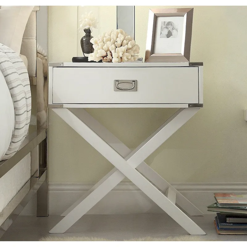 Kenton X Base Wood Accent Campaign Table by iNSPIRE Q Bold