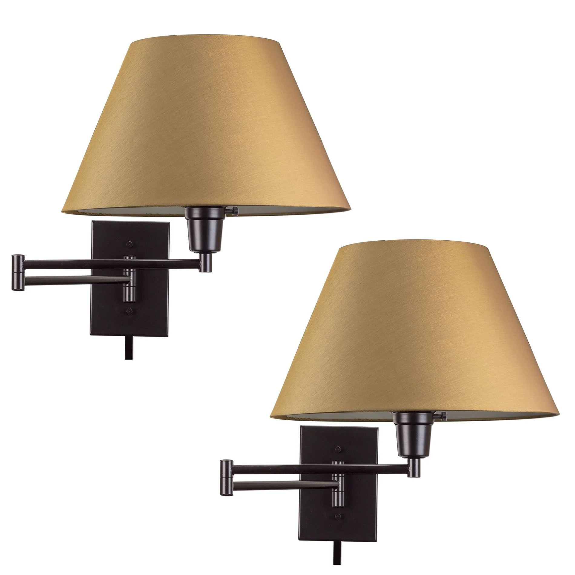 Cambridge 15 Swing Arm Wall Lamp - Plug In/Wall Mount, 2-Pack