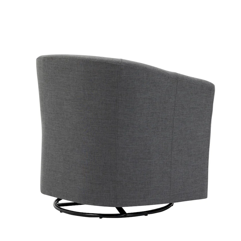 Modern Upholstered Swivel Barrel Chair Living Room Accent Chair