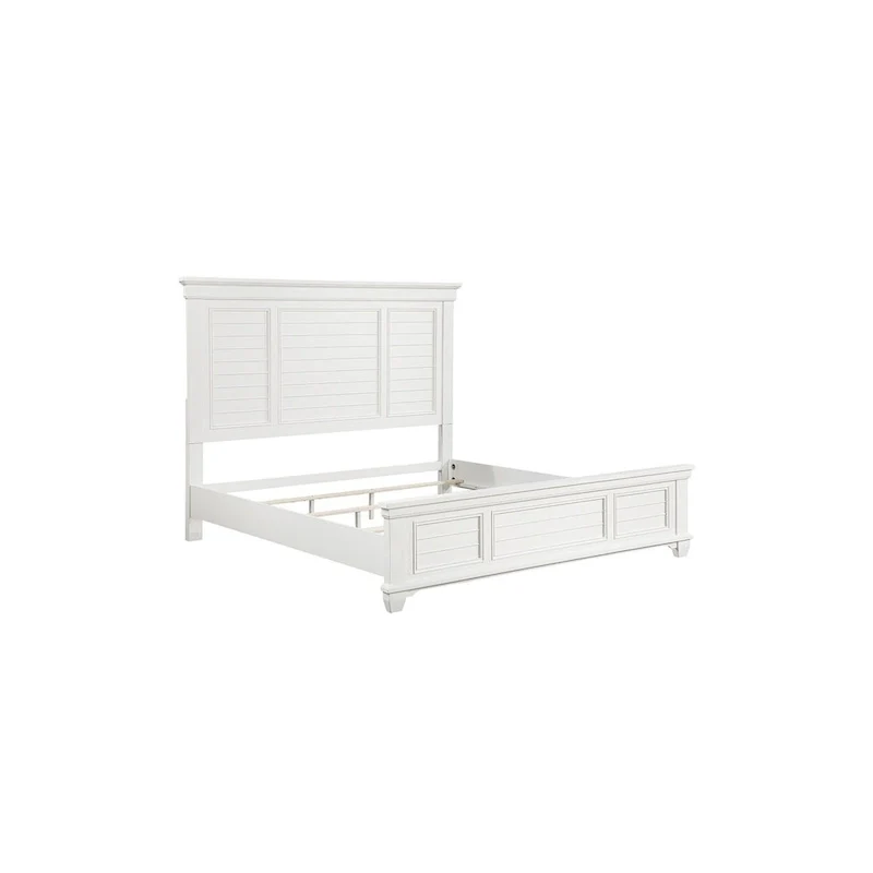 Leo 6 Piece White Modern Panel Bedroom Set