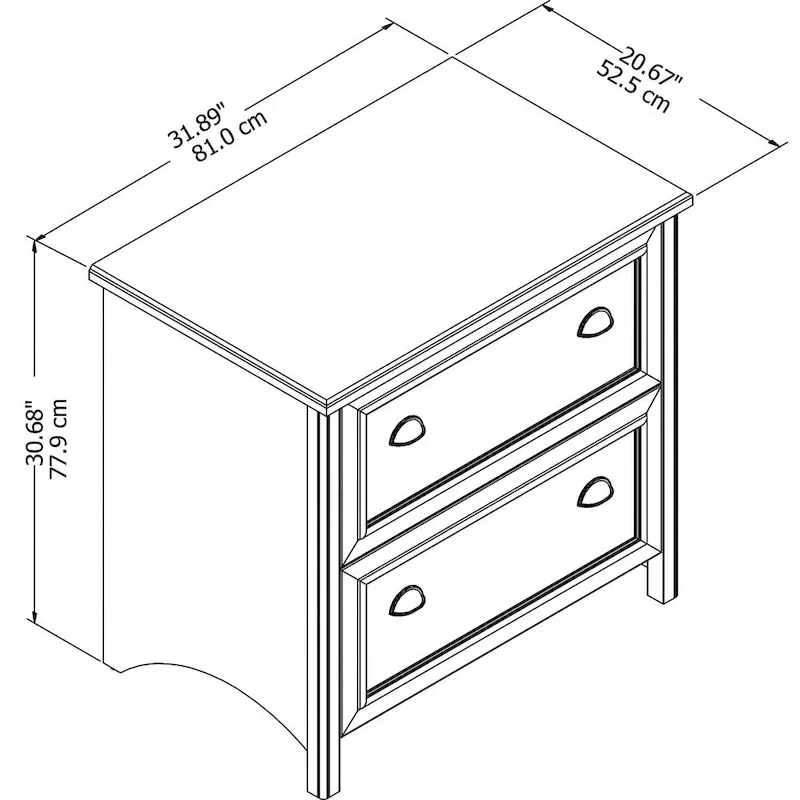 2 Drawer Lateral File Cabinet