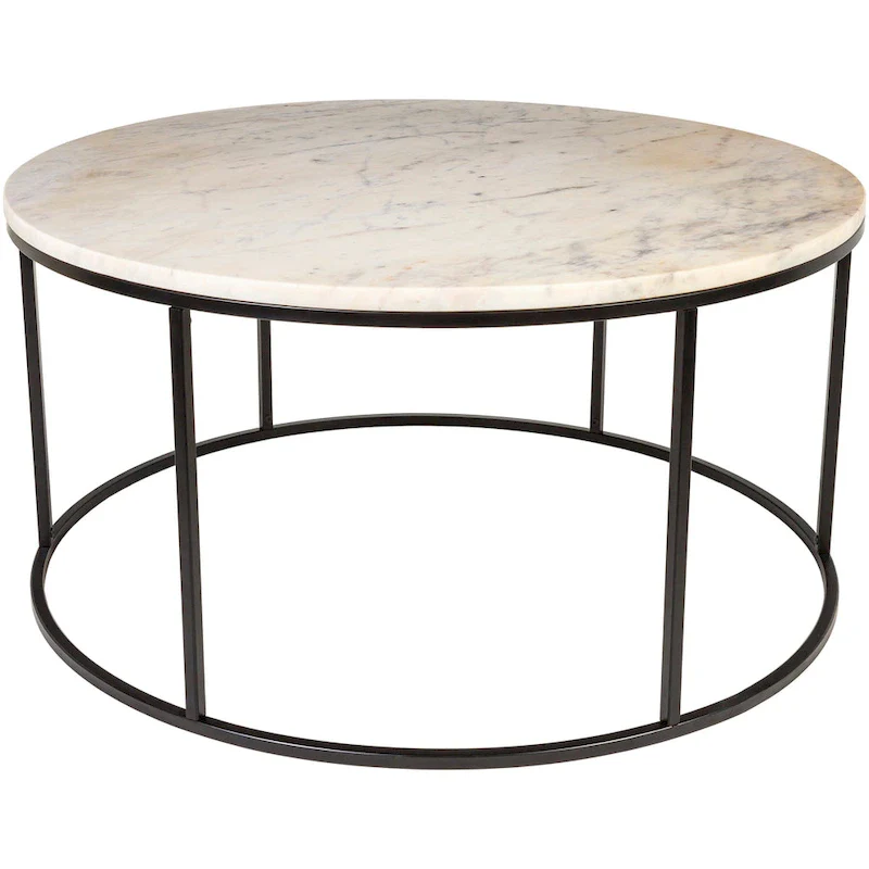 Modern Round Mixed Material Coffee Table