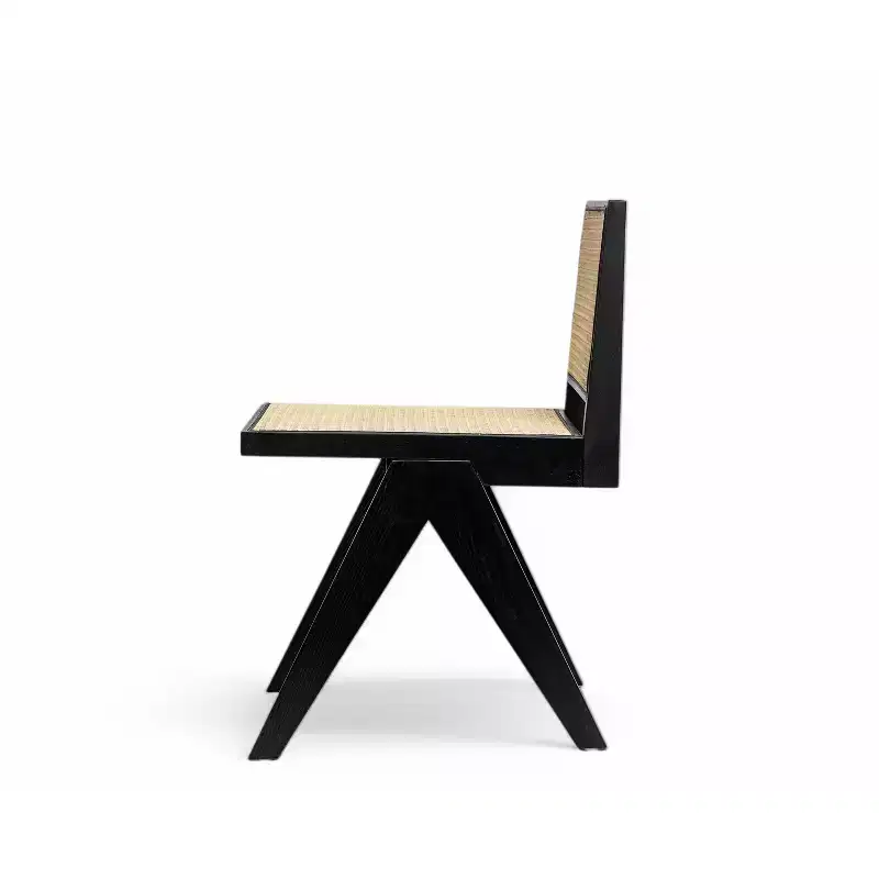 Christopher Knight Home Sepp Rubberwood and Cane Armless Dining Chair with V-Shaped Legs(Set of 2)