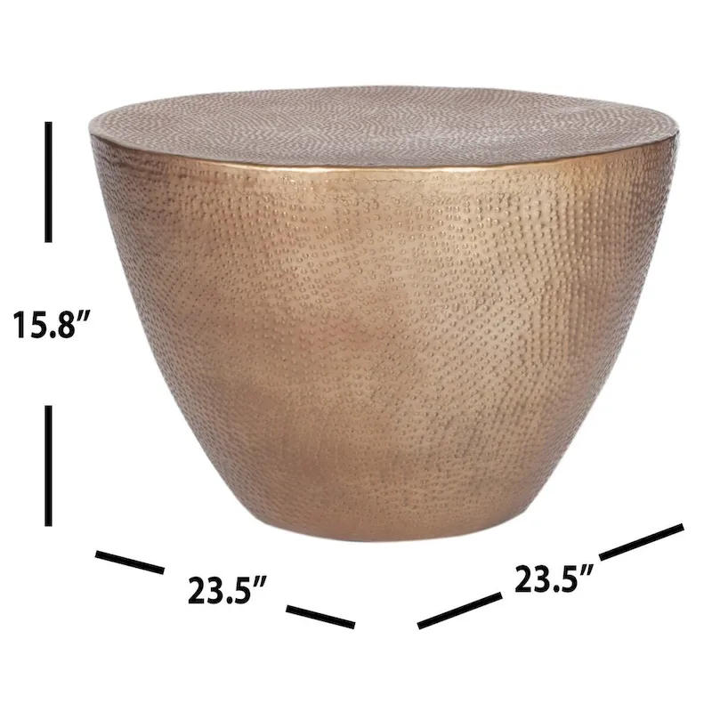 SAFAVIEH Carleen Drum Coffee Table - 24 W x 24 D x 16 H - 24Wx24Dx16H