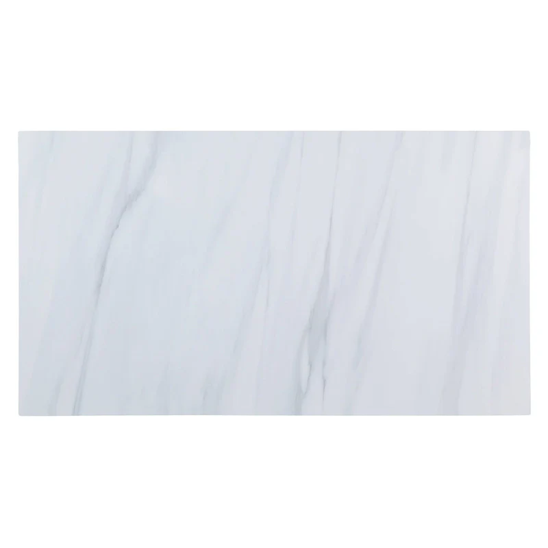 Enapay Marble Top Top & Gray Finish Kitchen Island(no include stool)