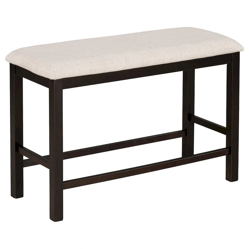 Nestfair 6-Piece Counter Height Dining Table Set with Chairs and Bench