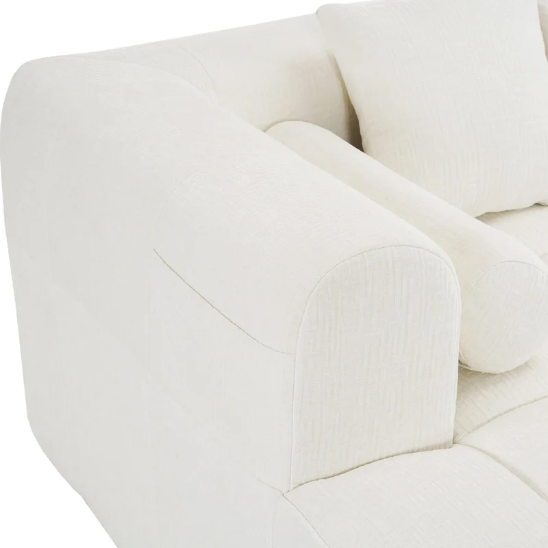 101.2 Chenille Modular Sectional Sofa with Deep Seating, Free-Combined Design and High-Density Foam Construction