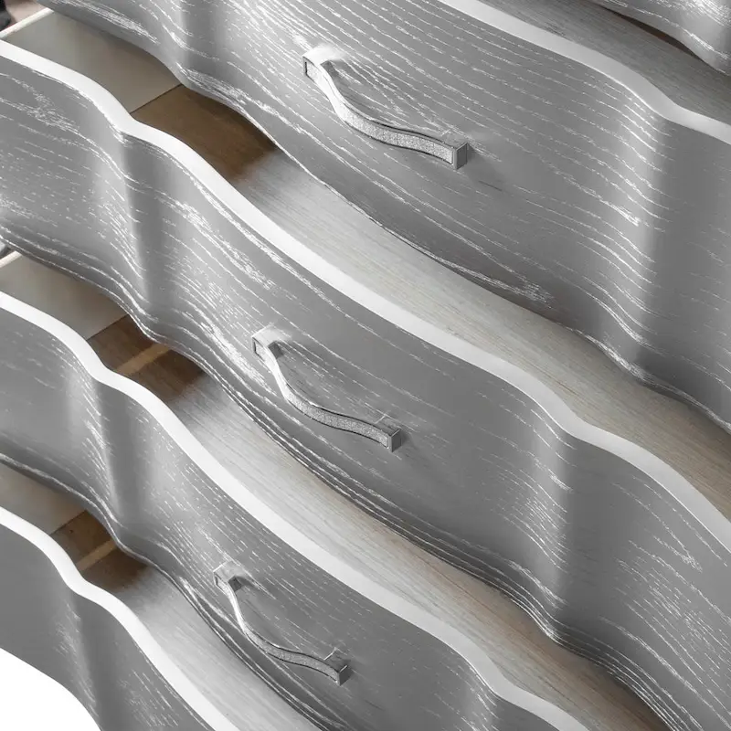 Solid Wood 3-Drawer Nightstand