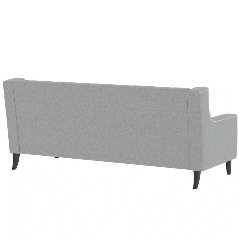 78.75  Polyester 3-Seater Sofa with Tufted Back and Cushions
