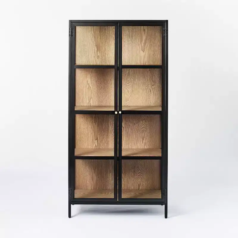 60" Crystal Cove Glass Cabinet Black - Threshold™ designed with Studio McGee
