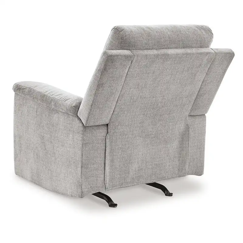 Jinu Power Recliner Rocker Chair, Ash Gray Polyester Micro Chenille