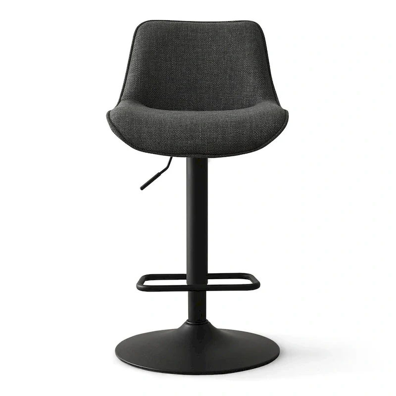 18 Bigger Base Vinyl Adjustable Height Swivel Bar Stool, Set of 2