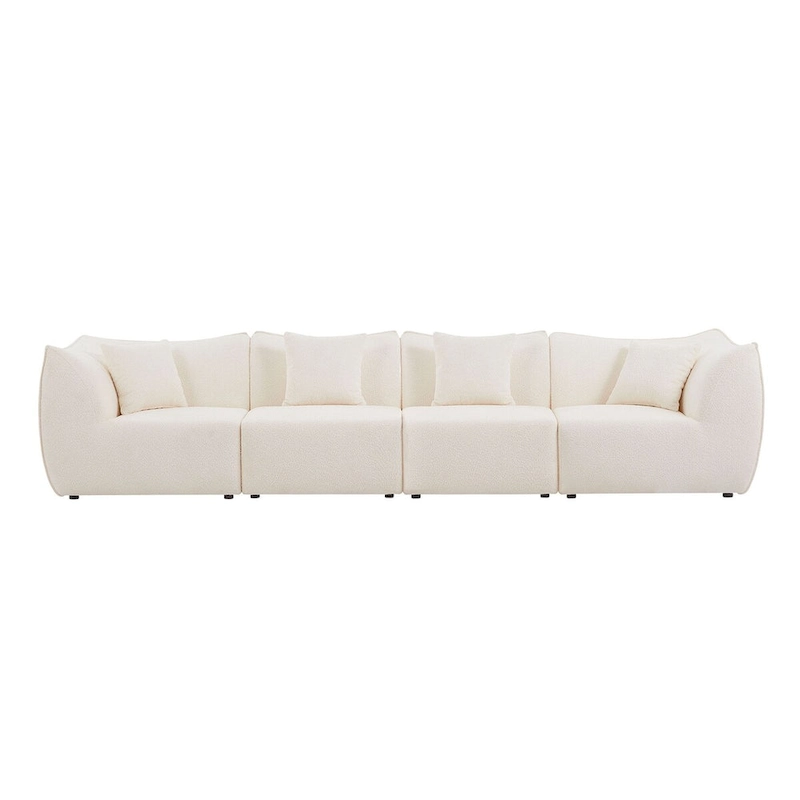Comfy Sofa Couch Convertible Modular Sectional Sofa with Deep Seats 3/4 Seater Sofa