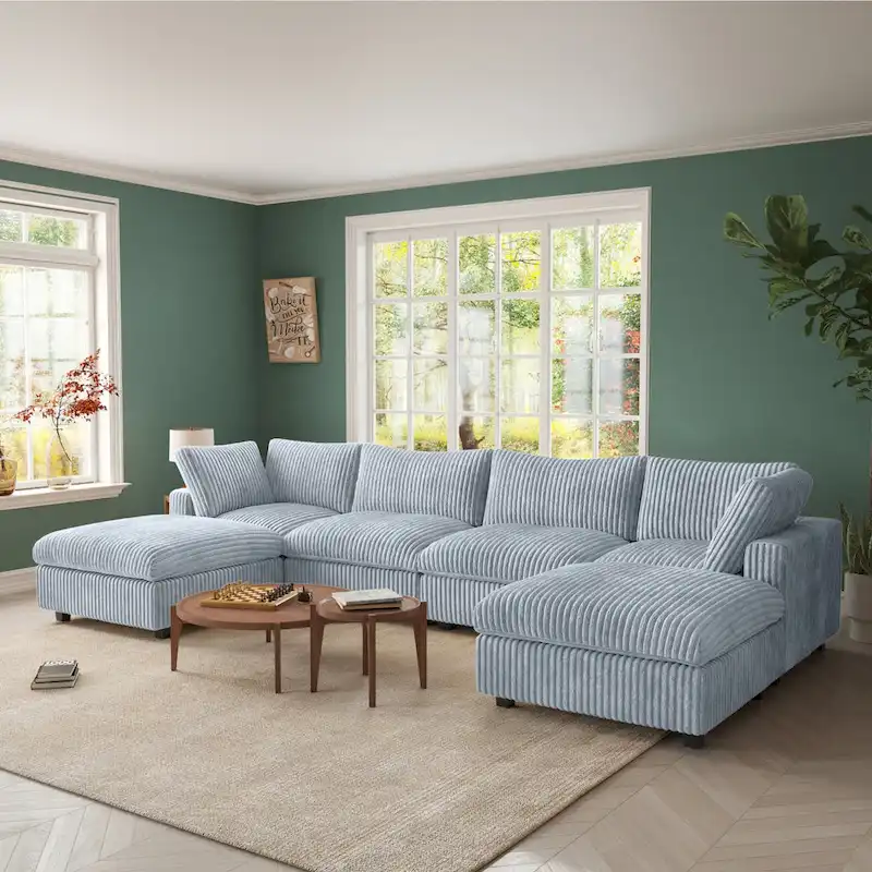 157.48  Modular Sectional Sofa Couch, Modern Deep Seat Sleeper Sofa for Living Room