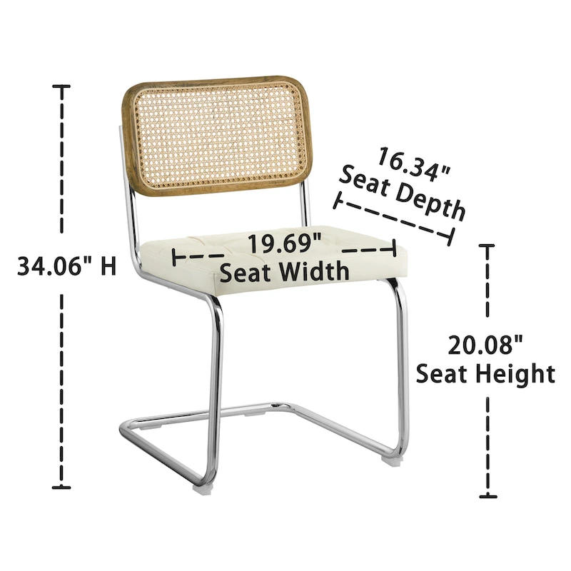 Art Leon Modern Upholstered Dining Chairs (Set of 2)