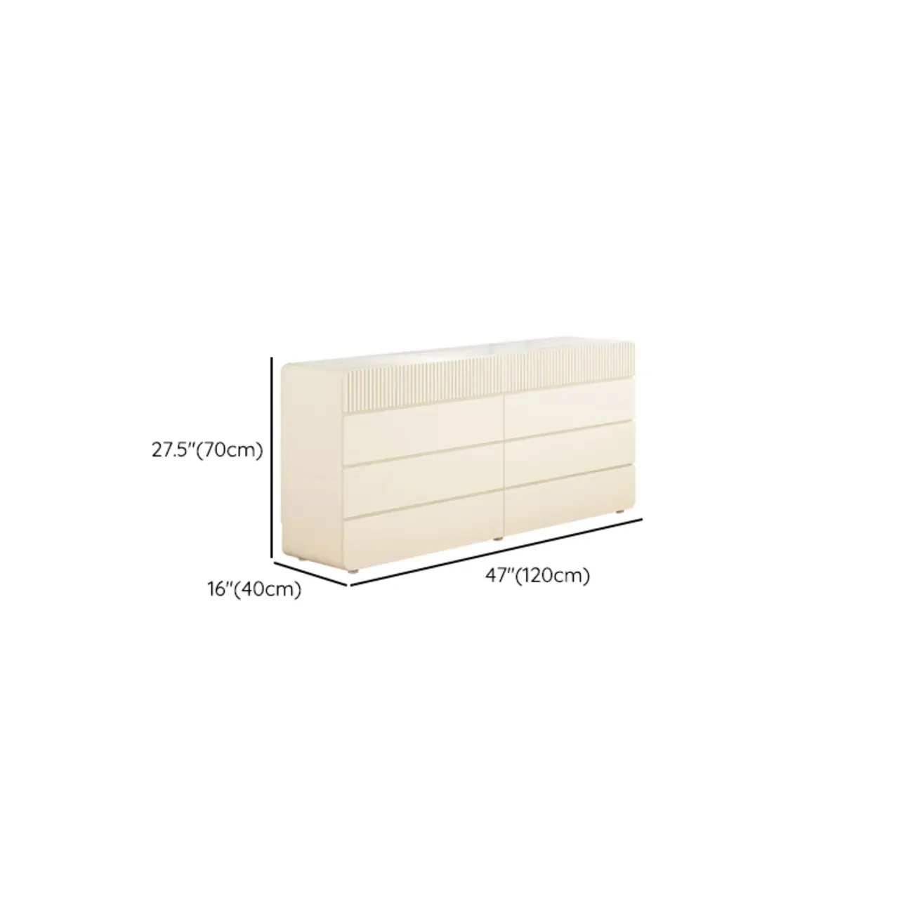Versatile Modern White Accent Chest with Waterproof Design
